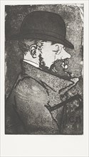Portrait of Toulouse-Lautrec by French artist Charles Maurin.  Henri de Toulouse-Lautrec
