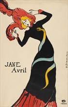 Jane Avril poster by Henri de Toulouse-Lautrec.  Henri de Toulouse-Lautrec