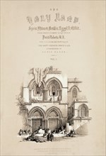 Title page of the 1842 edition of the first volume of The Holy Land by Scottish artist David Roberts