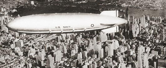 The United States navy's  helium-filled rigid airship USS Akron