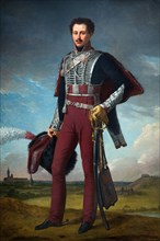 Portrait of Luigi Sommariva in uniform of officer of the Hussars of the Royal Guard