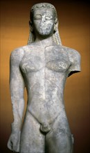 Sounion Kouros, Early archaic Greek statue of a naked young man