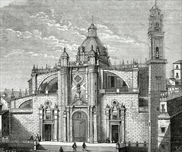 Spain, Andalusia, Jerez de la Frontera, Cathedral main facade