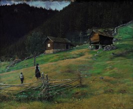 Christian Skredsvig, The House of the Vinje's poet in Telemark, 1887