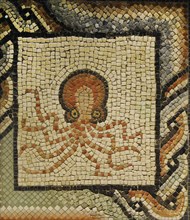 Mosaic depicting an octopus