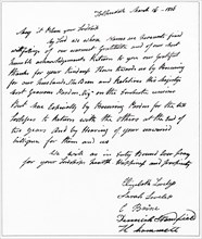 Facsimile of a letter from the wives of the Tolpuddle Martyrs