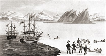 First communication with the natives of Prince Regent's Bay