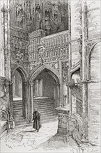 The Chantry of Henry V and the entrance to the chapel of Henry VII, Westminster Abbey,,