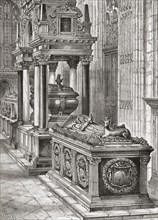 The south aisle of Henry seventh's chapel or The Henry VII Lady Chapel, Westminster Abbey,,