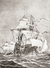John Hawkins aboard the 16th century carrack