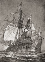 The Spanish galleon Nuestra Senora de la Concepcion aka Cacafuego