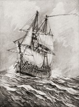 George Anson's HMS Centurion off Cape Horn