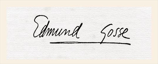 Signature of Sir Edmund William Gosse