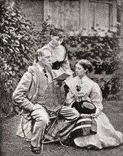 Charles Dickens reading to his daughters in 1845
