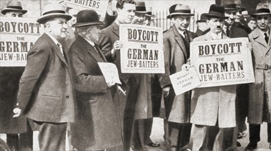 Protests against Hitler's anti-Jewish doctrine, London, England,