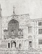 View of the Collegiate Chapel of St Mary Magdalen and All Saints, Guildhall, London, England