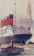 The British ocean liner RMS Lusitania