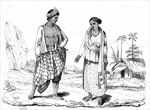Men and woman in malaysia, james cook travels 1835