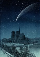 The comet of donati, seen in paris on october 4th, 1858 from the book ' the sky ' by a. guillemin, paris, 1877 1877