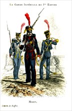 Imperial guard of napoleon 1st, sailors formed a naval unit, operated also as gunners after training. they served under beautiful uniforms design by raffet. 1895