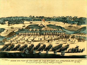 Civil War Encampment of Union Forces in Annapolis. Maryland 1863