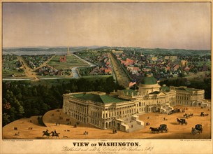 View of Capitol in Washington, DC 1852