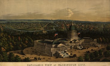 View of Capitol in Washington, DC 1853
