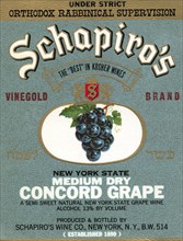 Schapiro's Medium Dry Concord Grape Wine