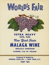 World's Fair Extra Heavy Malaga Wine