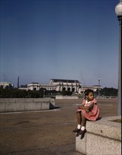 African American Young Girl in a Washington Park