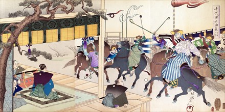 Polo played before a reviewing stand for the shogun