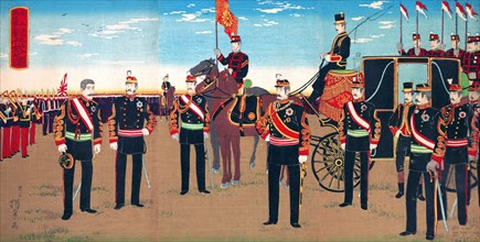Emperor's Military Review of a Parade Ground at Aoyama