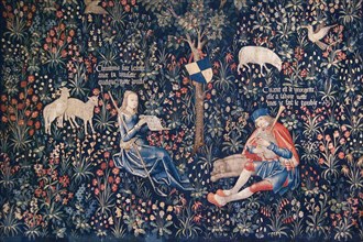 Tapestry of Shepherds making Music