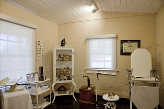 1930s exhibit view of a typical doctor's office located in the Mobile Medical Museum, which is housed in the Vincent/Doan House built in 1827 and is one of the oldest structures in Mobile, Alabama