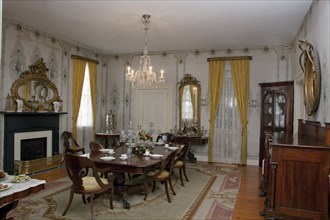 Dining room in the First White House of the Confederacy, Montgomery, Alabama
