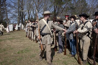 Reenactment of Civil War siege of April 1862, Bridgeport, Alabama