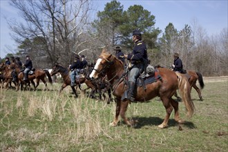 Reenactment of Civil War siege of April 1862, Bridgeport, Alabama