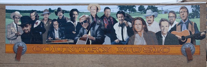 Country Music Singers Mural