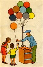Vendor sells Balloons to Children