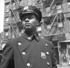 African American New York, New York. Policeman no. 19687