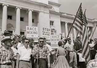 Little Rock, 1959. Rally at state capitol