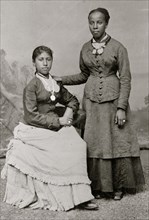 Portrait of two young African American women