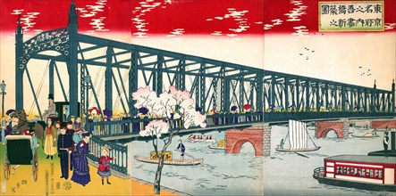 Opening of Azuma Bridge in Tokyo