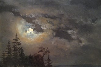 A Cloud & Landscape Study By Moonlight