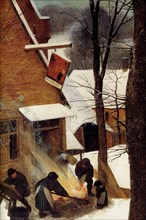 Hunters in the Snow - Detail -