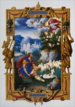 Moses and the Burning Bush. Miniature. 16th century. France.