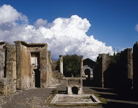 Impluvium of Roman house.