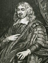 Edward Hyde, 1st Earl of Clarendon (1609-1674). English statesman. Portrait. Engraving.
