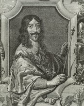Louis XIII (1601-1643). King of France. Portrait. Engraving