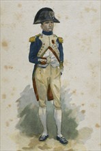 Napoleon Bonaparte (1769-1821). Portrait. Engraving. Color.